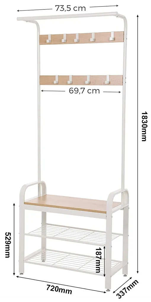 Wieszak Stojak na Ubrania - HSR40W
