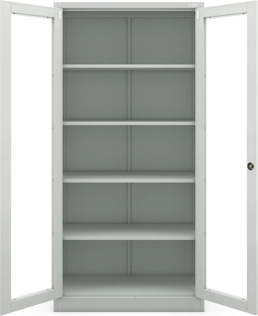 Przeszklona szafa medyczna Amelia 90x40x185 cm szara