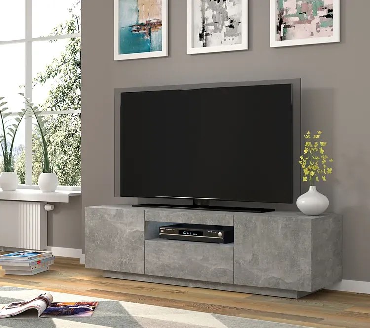 Szafka pod TV stojąca lub wisząca beton F1-F18