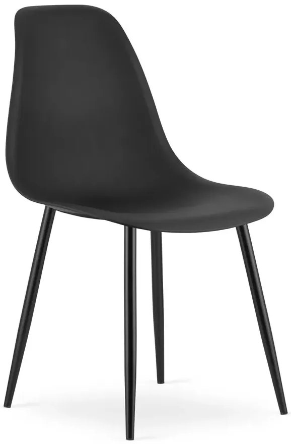 Czarne krzesło nowoczesne do jadalni N6-D68