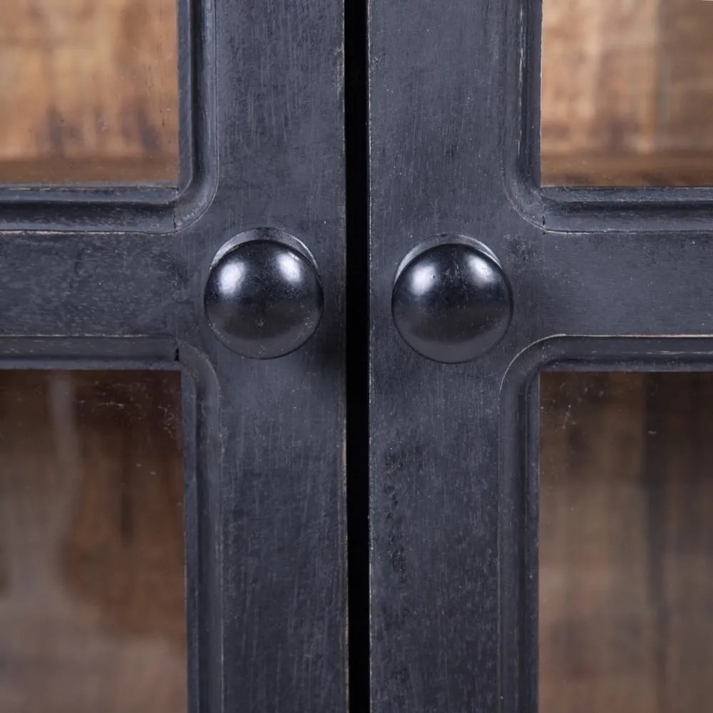 Witryna z litego drewna mango 160x71 cm – Ixia