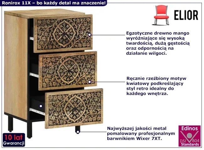 Wąska komoda z szufladami N1-D87