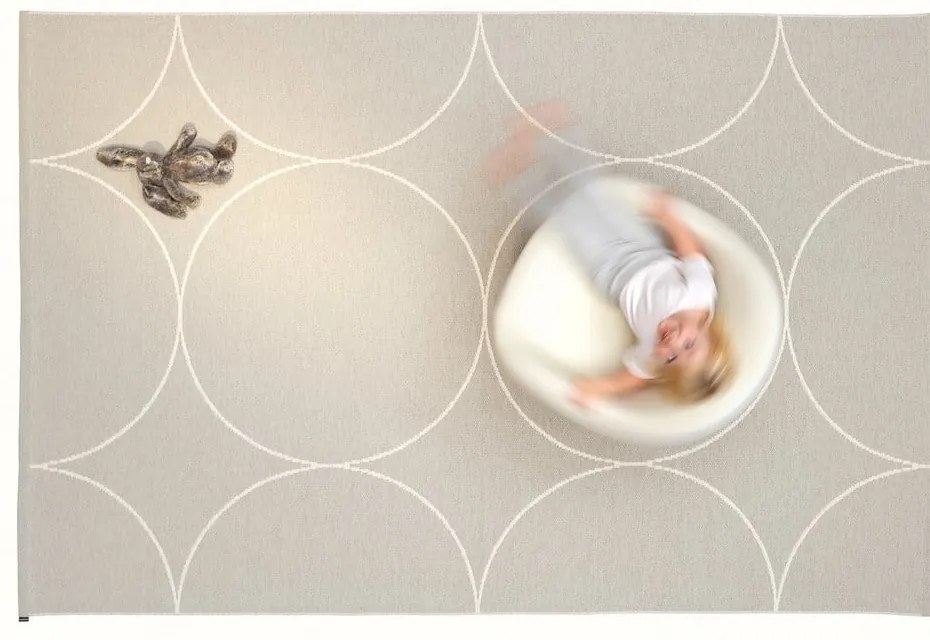 Kremowy dywan odpowiedni na zewnątrz 70x100 cm Boo Linen – Pappelina