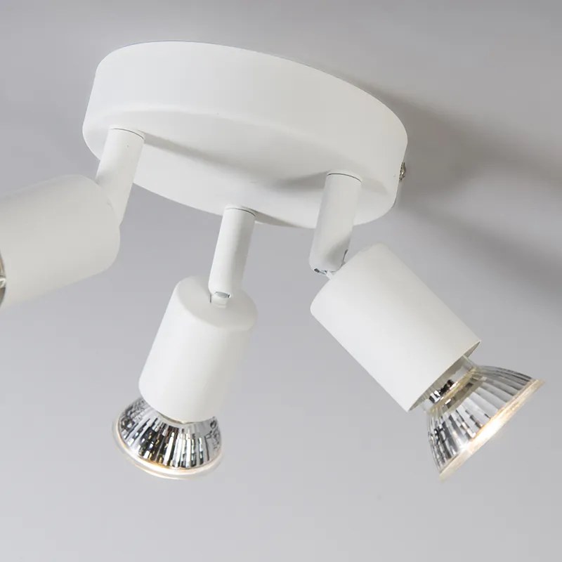 Nowoczesny reflektor biały, regulowany, okrągły, 3-punktowy - Jeany