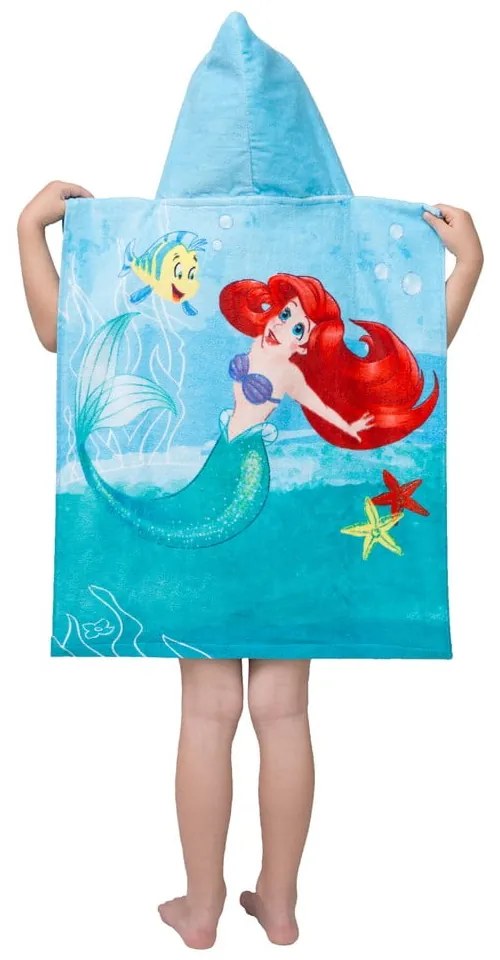 Turkusowy szlafrok dziecięcy frotte Ariel Friends – Jerry Fabrics