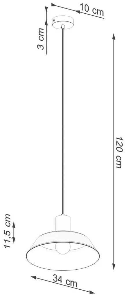 Skandynawska biała lampa wisząca nad stół B3-K64