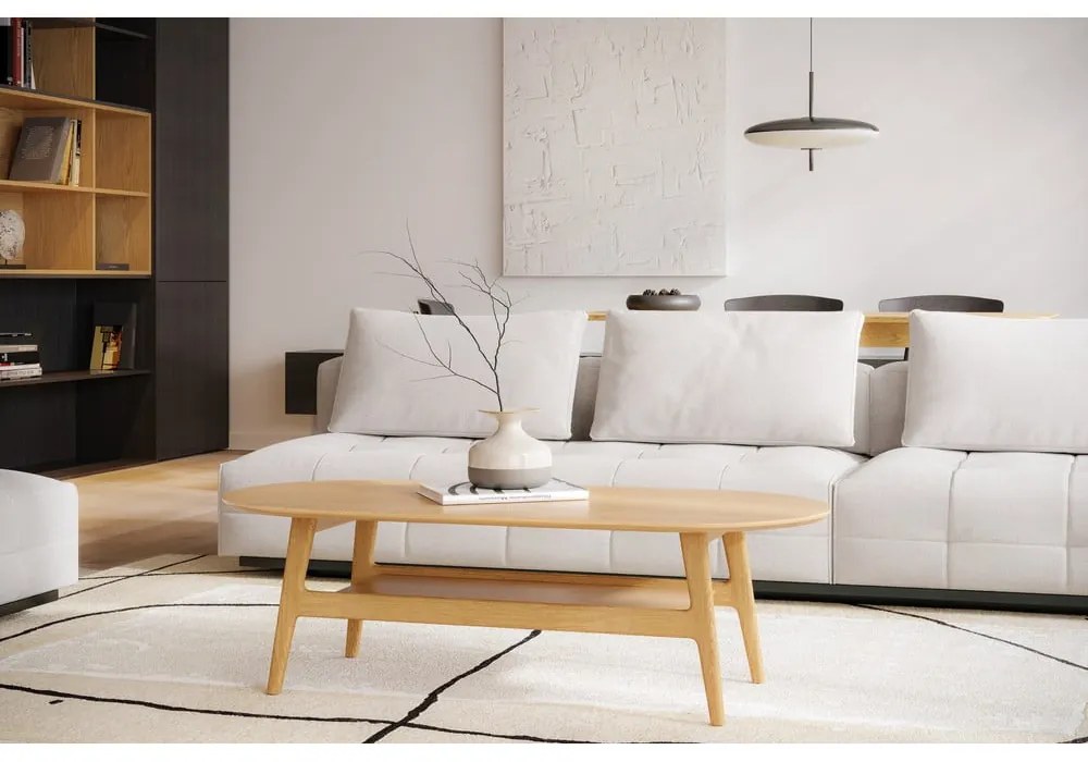 Stolik w dekorze dębu w naturalnym kolorze 60x130 cm Curved – Woodman