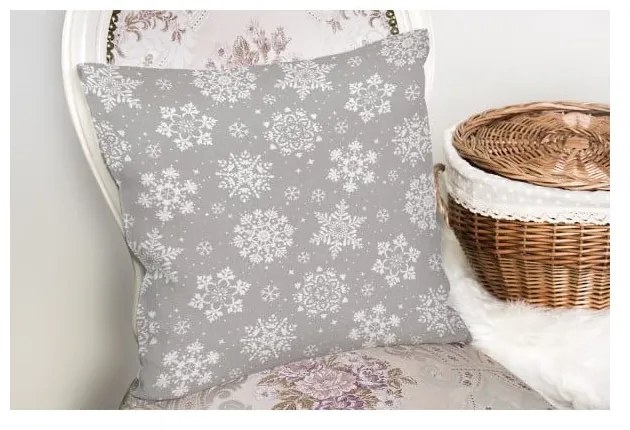 Świąteczna poszewka na poduszkę Minimalist Cushion Covers Snowflakes, 42x42 cm