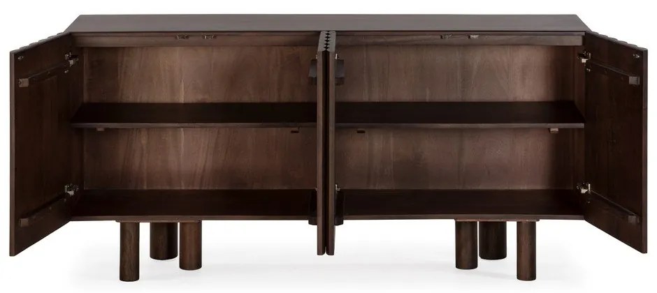 Brązowa komoda z litego drewna mango 160x80x40 cm Tamira – MOME