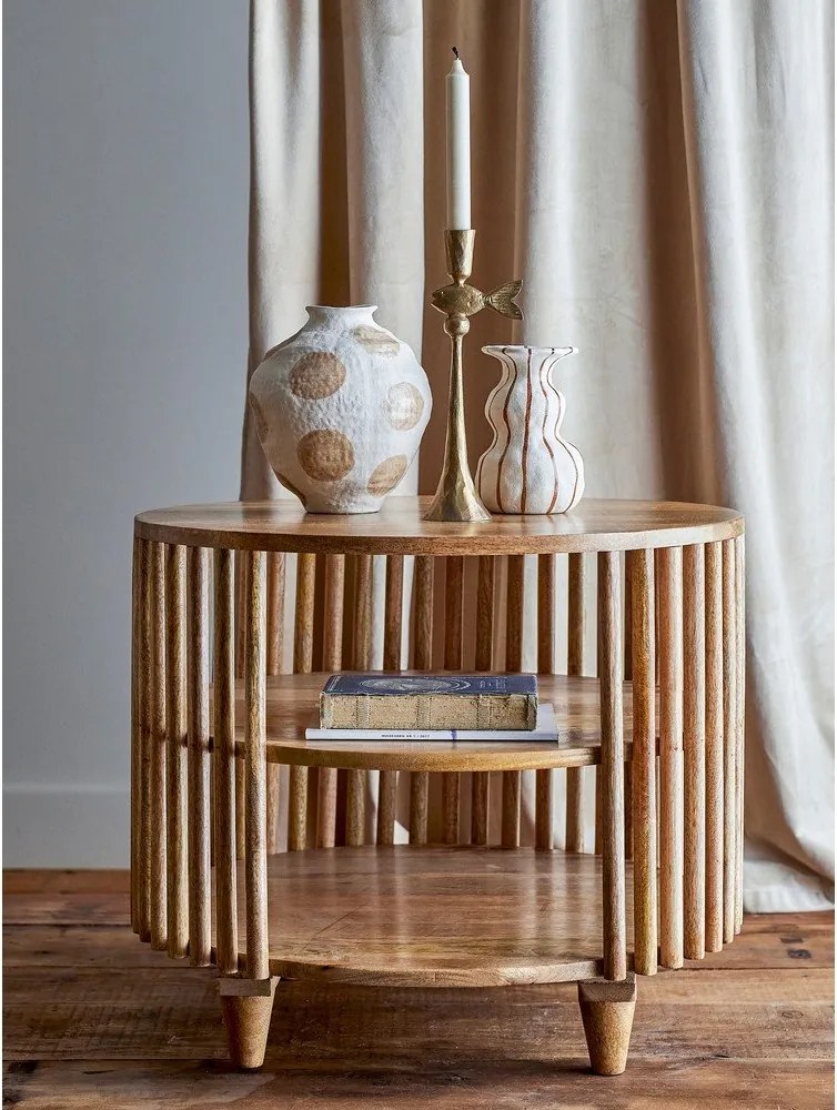 Okrągły stolik z litego drewna mango w naturalnym kolorze ø 60 cm Sali – Bloomingville