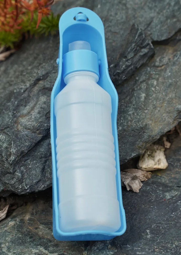 Butelka podróżna z miską dla psów 250 ml ANIMAL, zielona