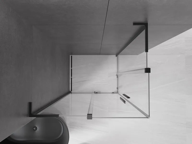 Mexen Velar L Duo kabina prysznicowa rozsuwana 100 x 90 cm, transparent, czarna - 871-100-090-02-03-70
