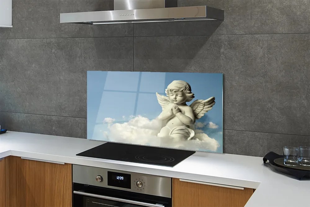 Szklany Panel Niebiański Anioł wśród Chmur