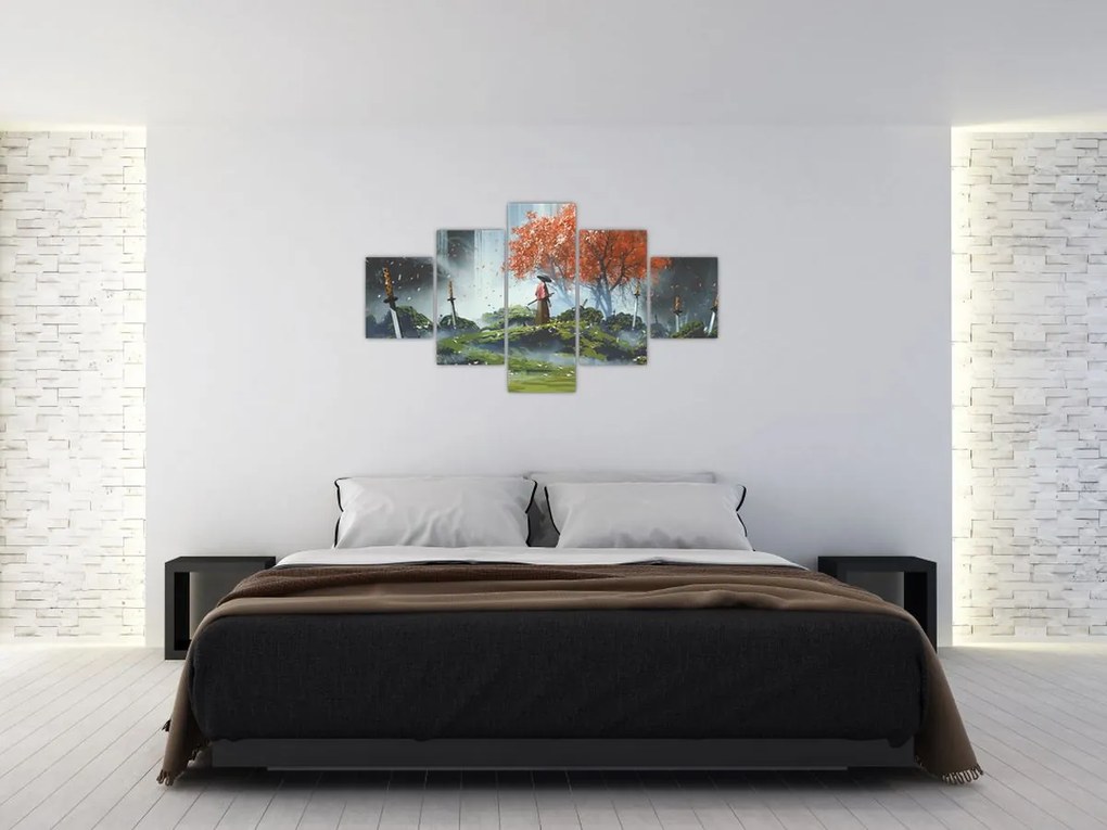 Obraz - Ilustracja przedstawiająca Ogród Mieczy (125x70 cm)