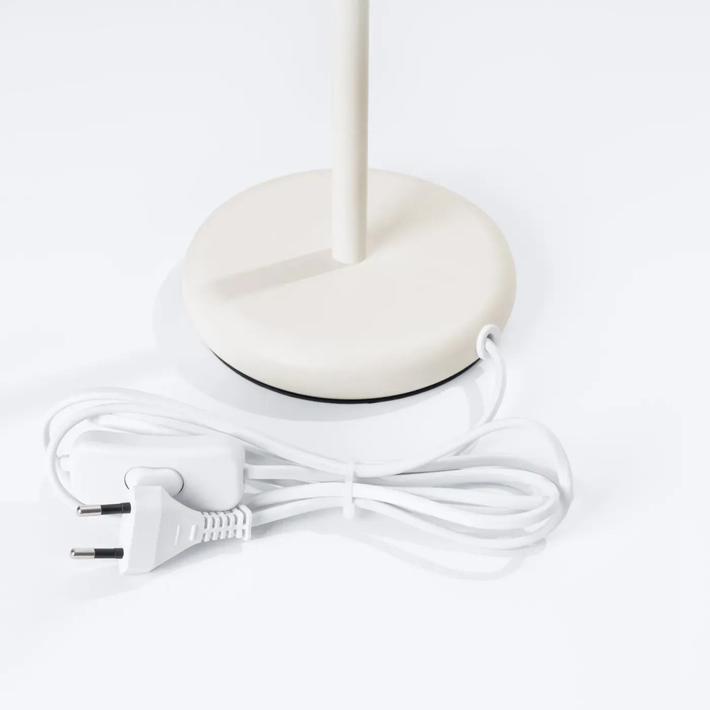 Lampa biurkowa KARBON beżowa ryflowana SOLLUX  LIGHTING