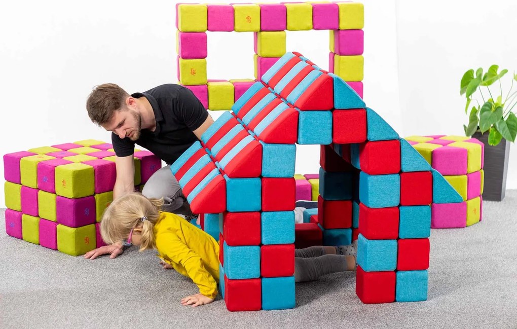 Duży zestaw klocków magnetycznych JollyHeap Joy - 150 elementów
