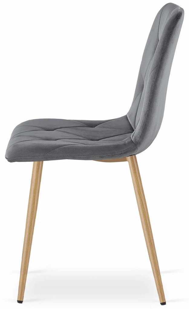 Zestaw stół NP 120x80 Dąb Sonoma + 4 krzesła LIBRA szare