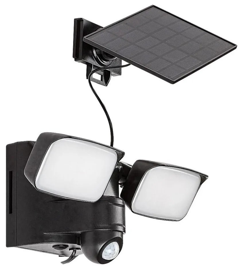 Rabalux 77091 - LED Solarna lampa ścienna LESZNO 2xLED/5W/3,7V IP54 czarna