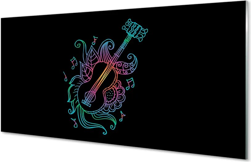Panel szklany do Kuchni Kolorowa Melodia na Gitarze