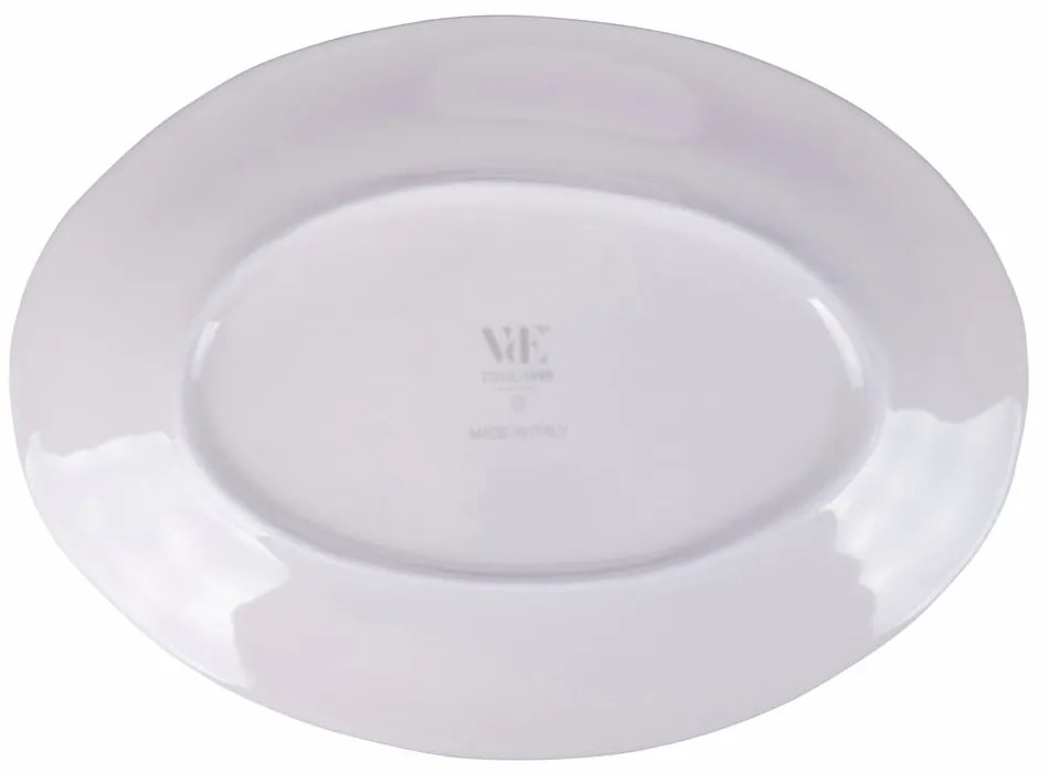 Ceramiczny talerz do serwowania VDE Tivoli 1996 Face to Grey, 38 x 27,5 cm