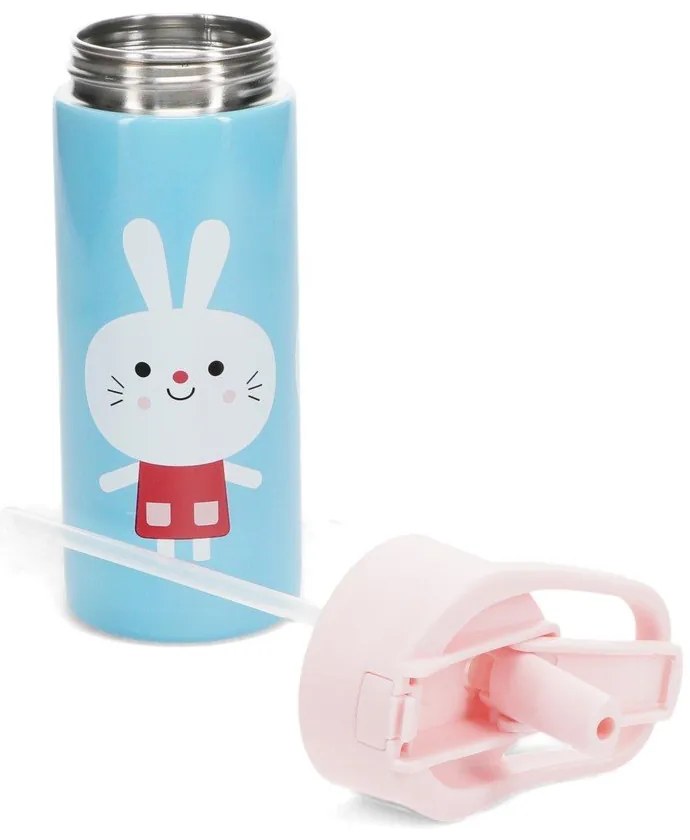 Jasnoniebieska butelka dla dzieci ze stali nierdzewnej 500 ml Lottie &amp; Friends – Rex London