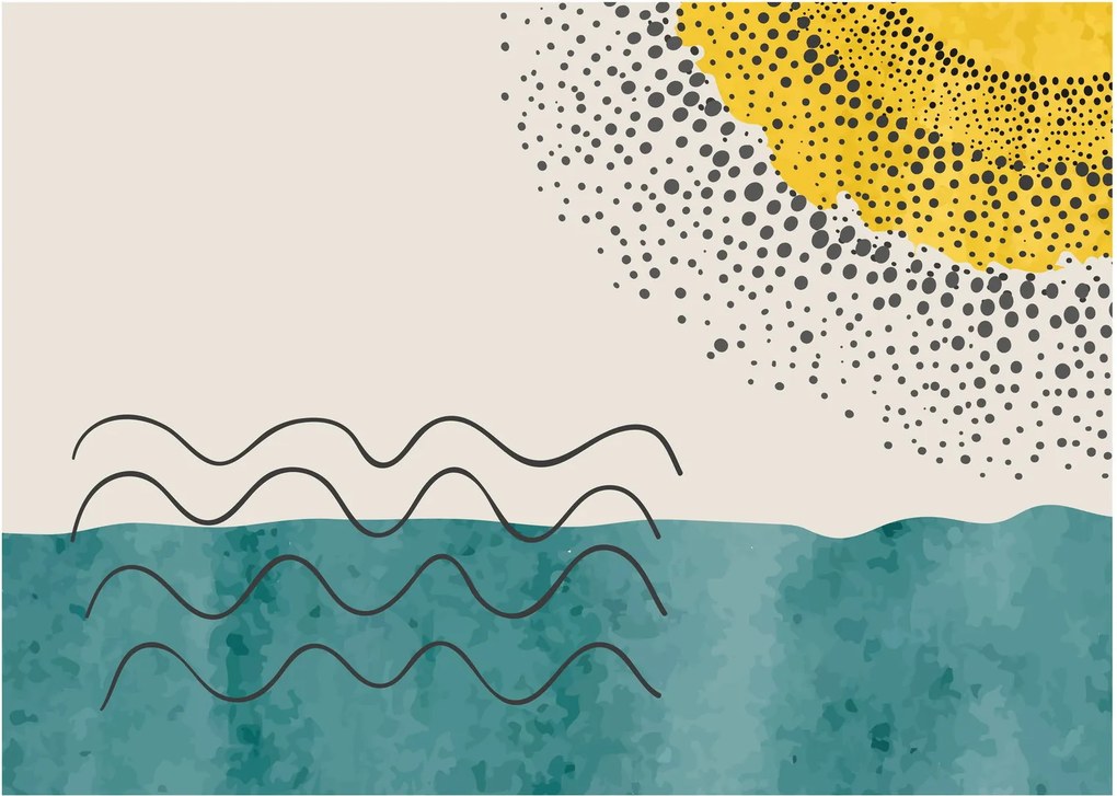 Obraz - Abstrakcyjny obraz plaży N⁰1 (70x50 cm)