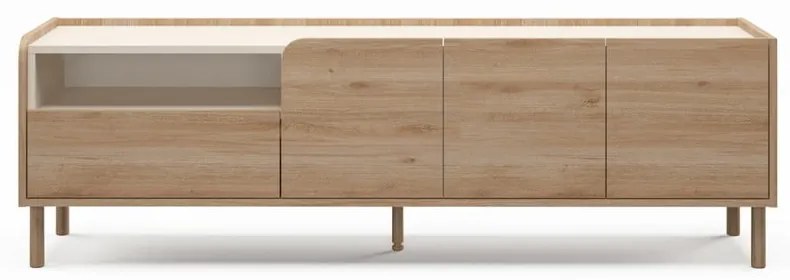 Szafka pod TV w dekorze dębu w naturalnym kolorze 180x55,5x44 cm Monza – Marckeric