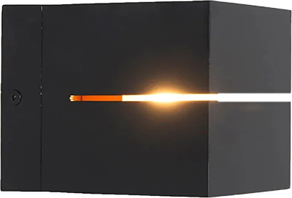 Inteligentna lampa ścienna czarna ze złotem 9,7 cm w tym WiFi G9 - Transfer Groove