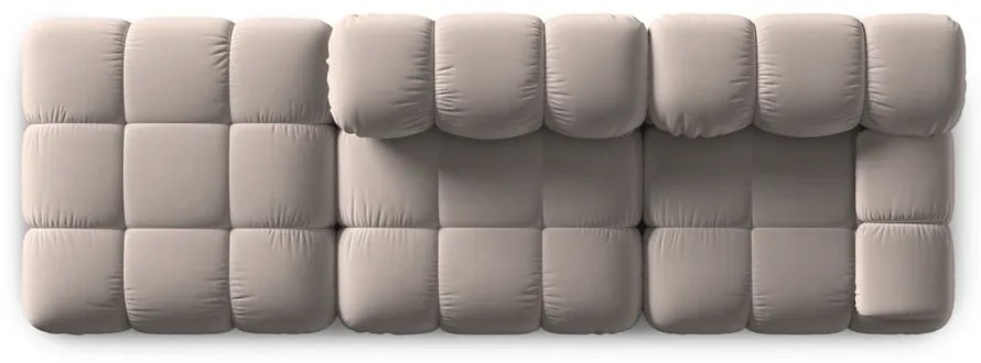 Jasnobrązowa aksamitna sofa modułowa 282 cm Bellis – Micadoni