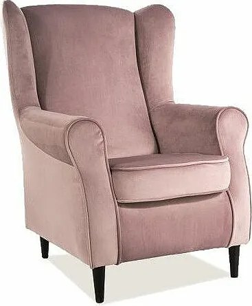 Fotel BARON VELVET antyczny róż