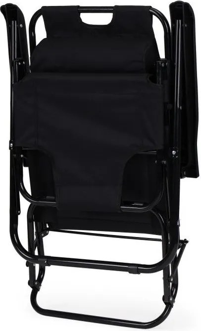 Regulowany leżak ogrodowy składany Tenero 010, czarny