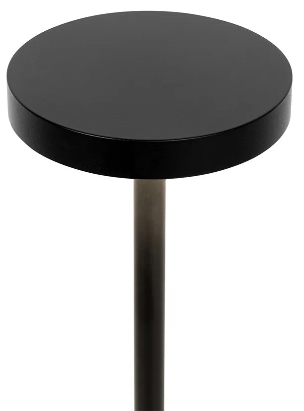Zewnetrzna Set of 2 Outdoor Table Lamps Black Incl. LED and Dimmer Rechargeable - DupontDesignerski Oswietlenie zewnetrzne