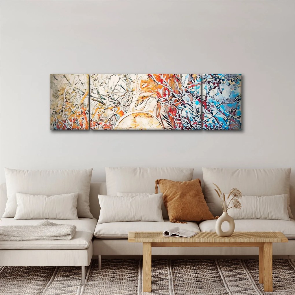 Obraz - Mozaikowa abstrakcja (170x50 cm)