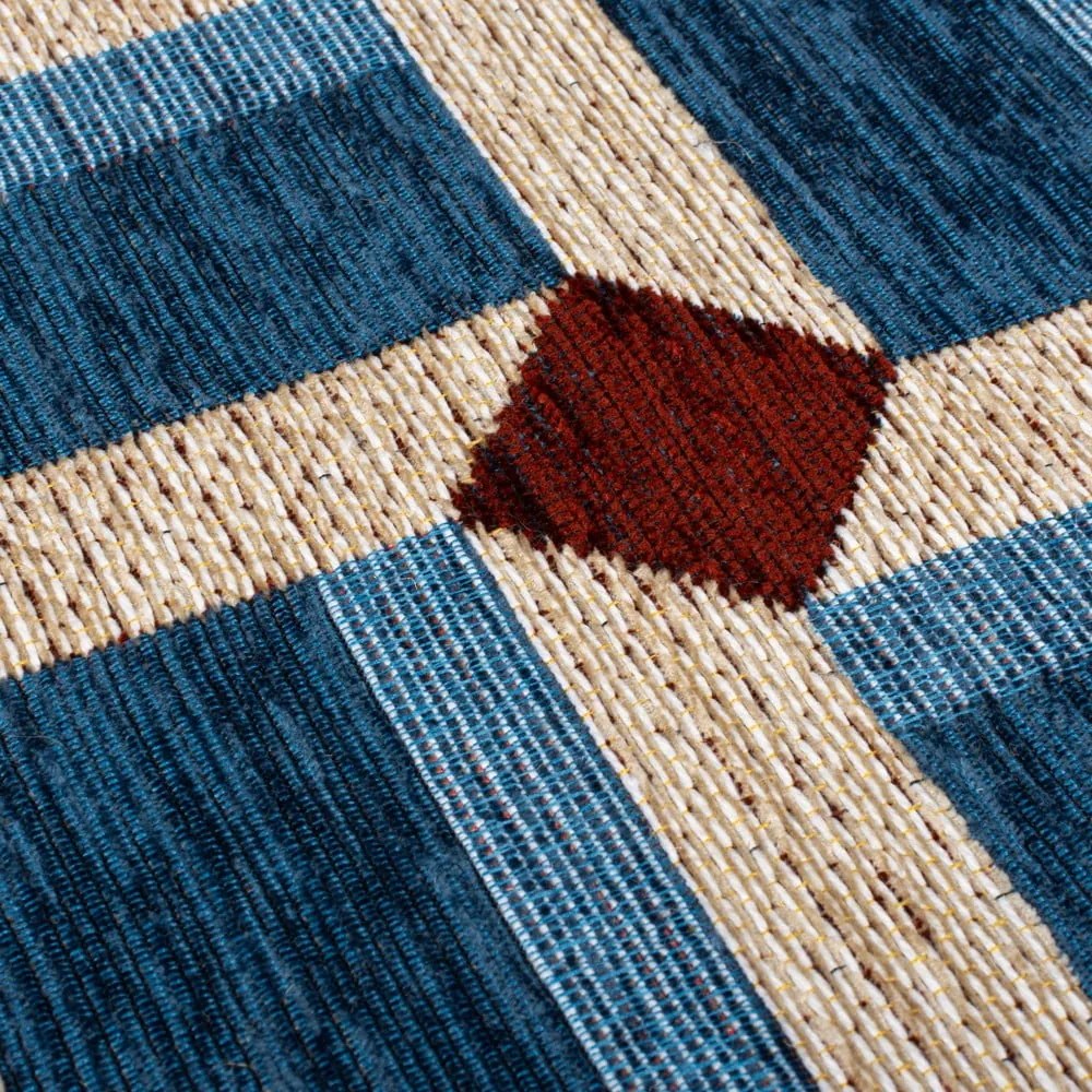 Niebieski dywan 155x230 cm Lennox Geometric – Flair Rugs