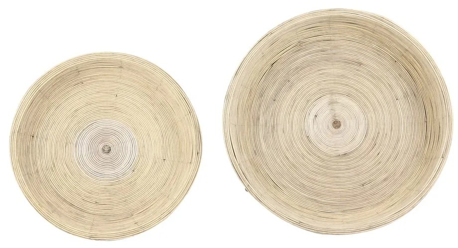 Rattanowe okrągłe stoliki zestaw 2 szt. ø 56 cm Colon – Light & Living