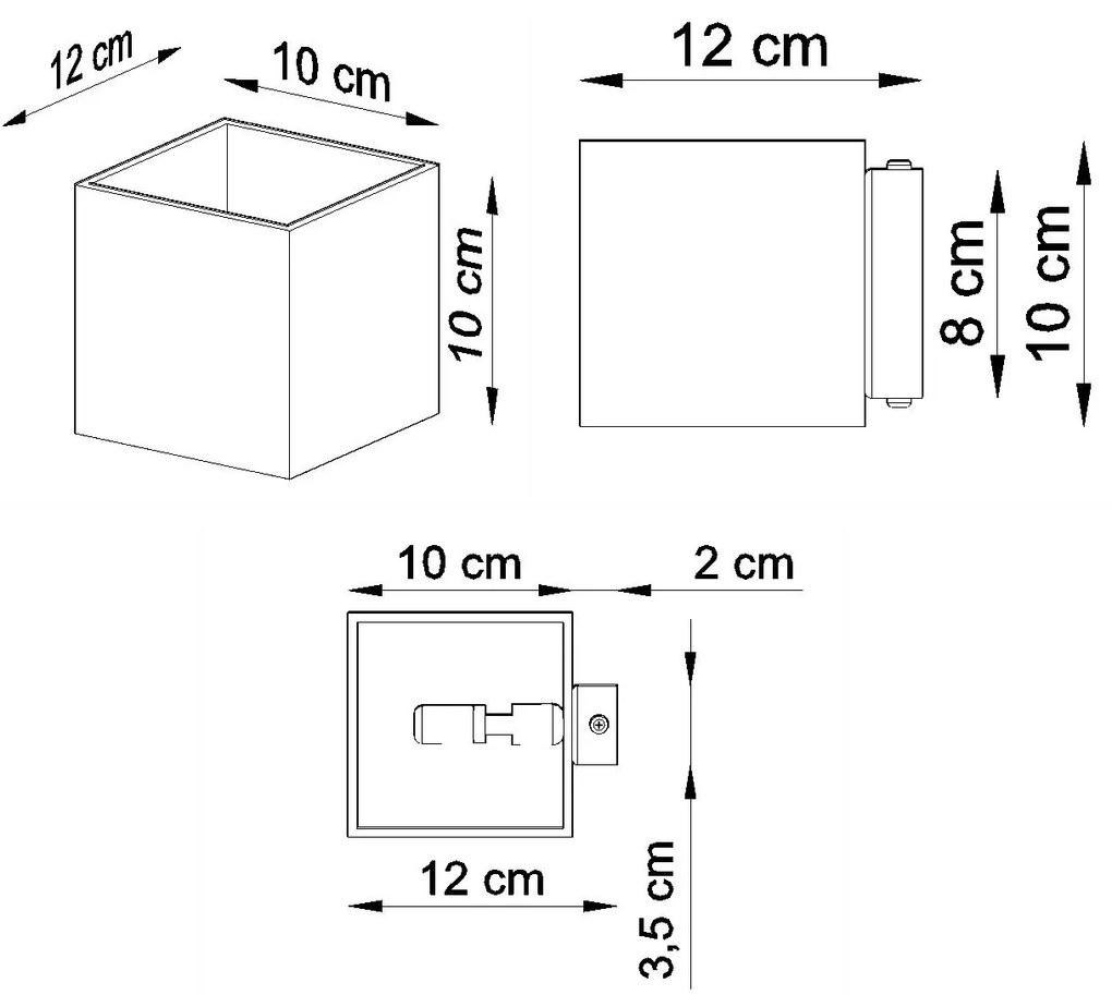 Geometryczny kinkiet antracyt - 7X E716 N7-K45