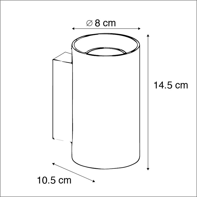 Inteligentna lampa ścienna biała z WiFi GU10 - SandyDesignerski Oswietlenie wewnetrzne