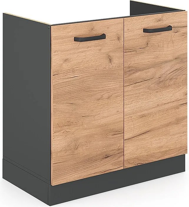 Szafka pod zlew złoty dąb energetyczny 80x46x81.6 r-line