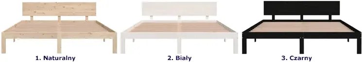 Białe podwójne łóżko drewniane 160x200 N8-D87