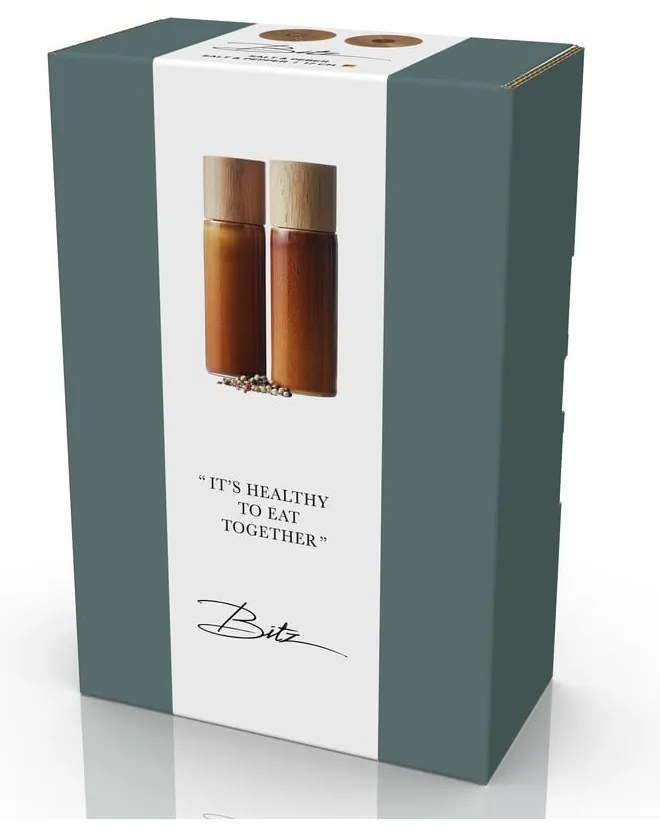 Zestaw młynków do pieprzu i soli 2 szt. ceramiczny w bursztynowym kolorze Gastro Amber – Bitz