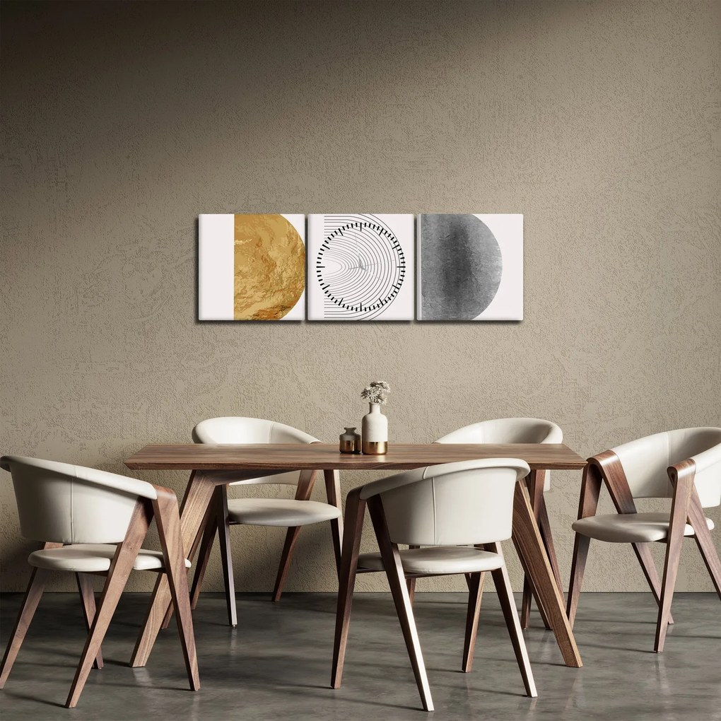 Obraz - Rustykalne łuki N⁰3 (z zegarem) (90x30 cm)
