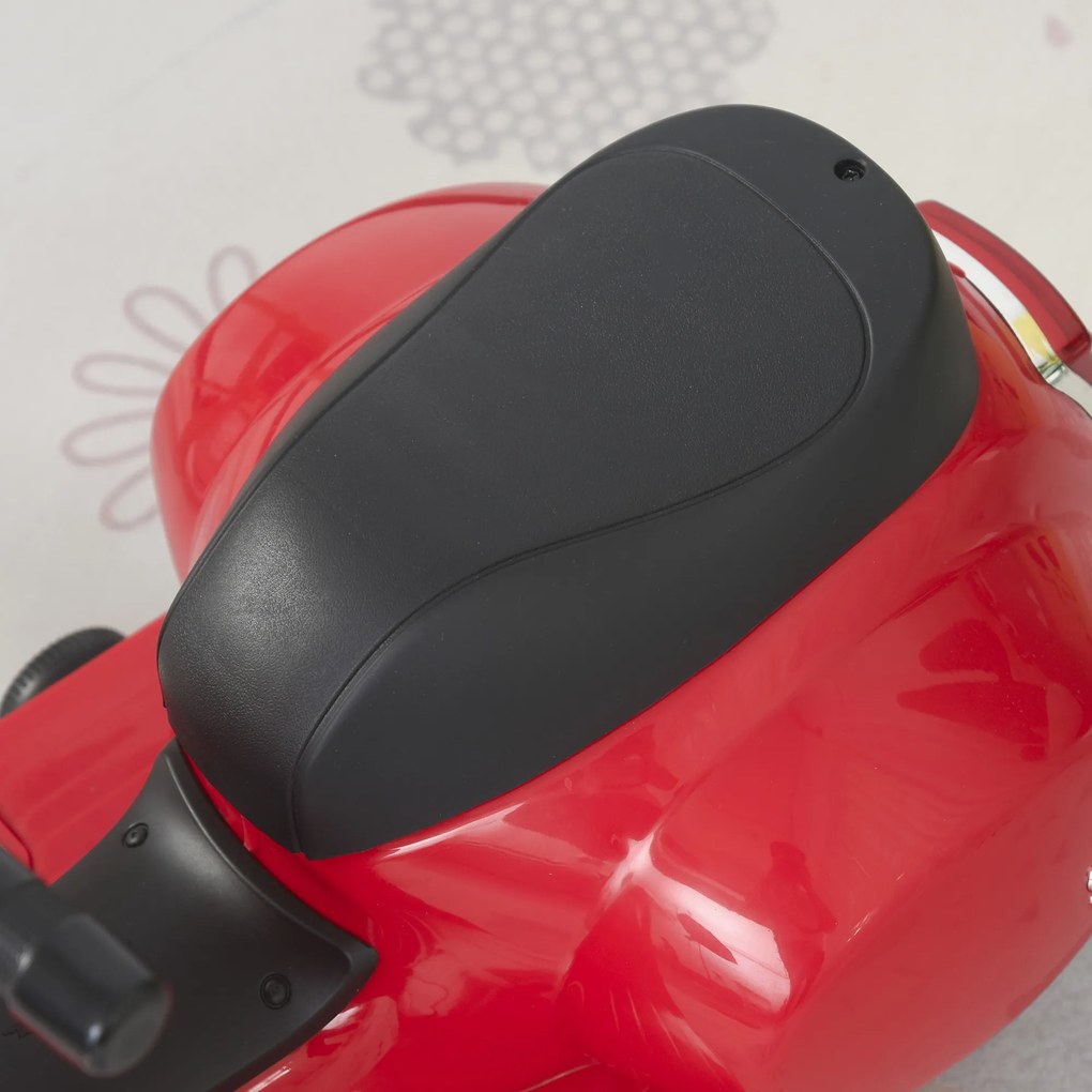 VESPA Elektryczny Motocykl Dla Dzieci Pojazd Elektryczny 3-6 Lat Czerwony Bezpieczna Przygoda | Aosom PL