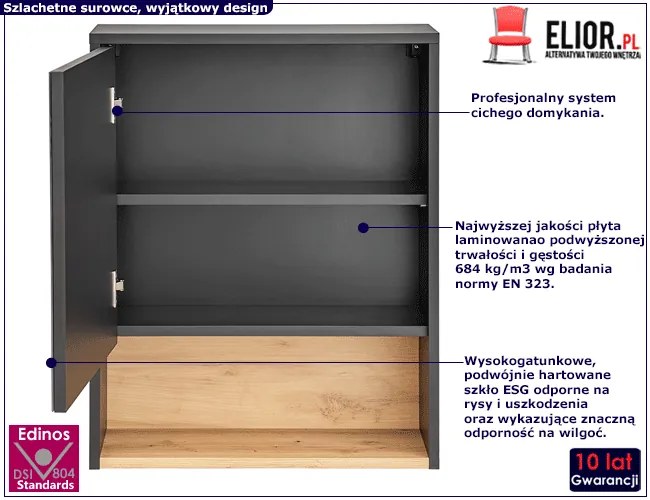 Wisząca szafka łazienkowa z lustrem N9-L67