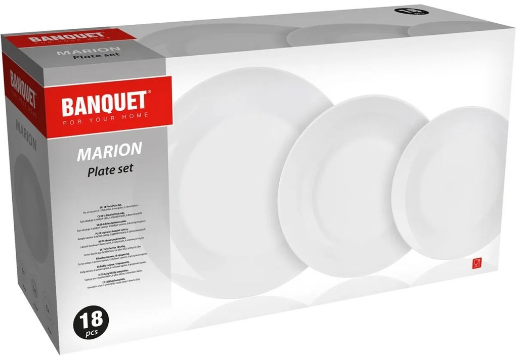 Banquet 18-częściowy komplet talerzy MARION