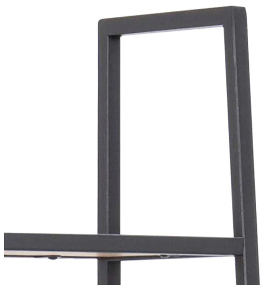 Czarno-naturalny regał w dekorze dębu 77x175 cm Seaford – Actona