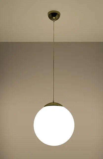 Biało-złota lampa wisząca glamour 30 cm F3-N06