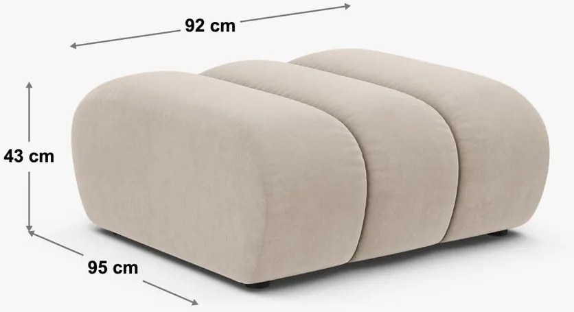 Ceglasty podnóżek z tkaniny szenilowej Lupine – Micadoni