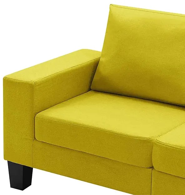 Ponadczasowa dwuosobowa żółta sofa - Lurra 2Q