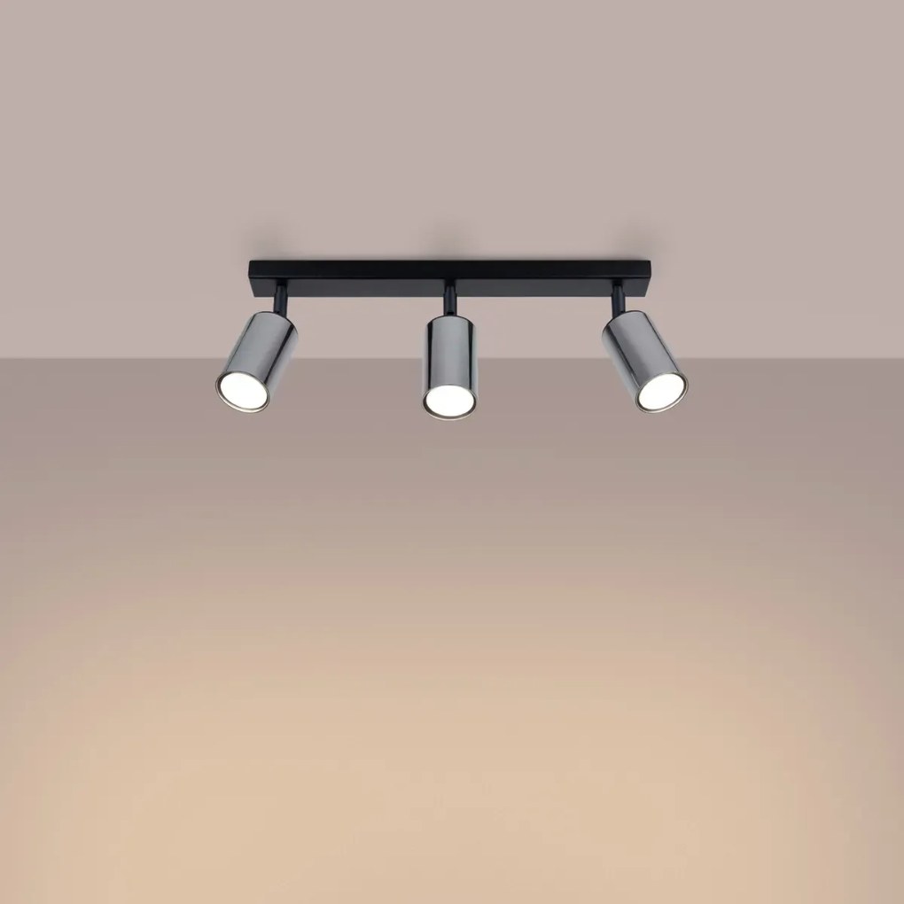 Listwa oświetleniowa WINX 3 czarna/chrom SOLLUX  LIGHTING
