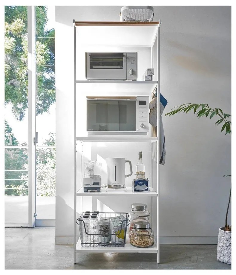 Stalowy regał w matowym białym kolorze 60x170x46,5 cm Tower – YAMAZAKI